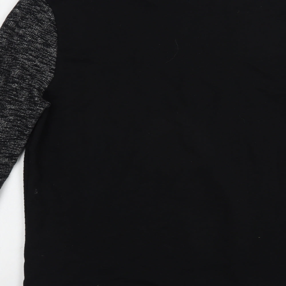 River Island Mens Black  Cotton Pullover Sweatshirt Size M