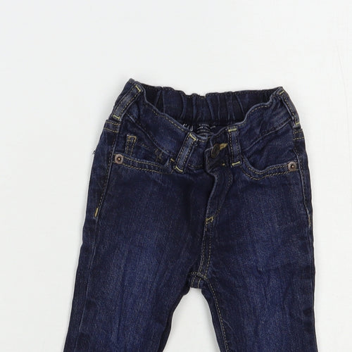 Gap Baby Blue  Cotton Jogger Jeans Size 3-6 Months  Button
