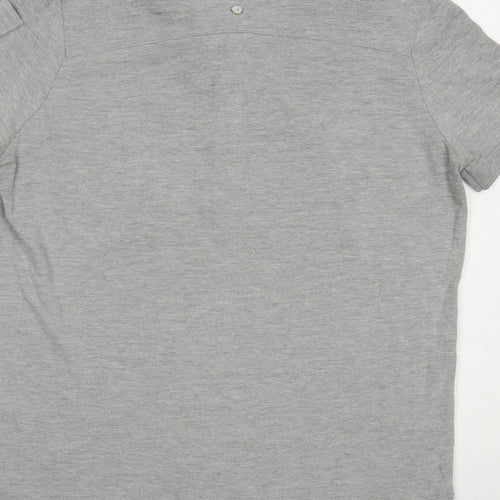 Smith & Jones Mens Grey  Cotton  Polo Size M Collared Button