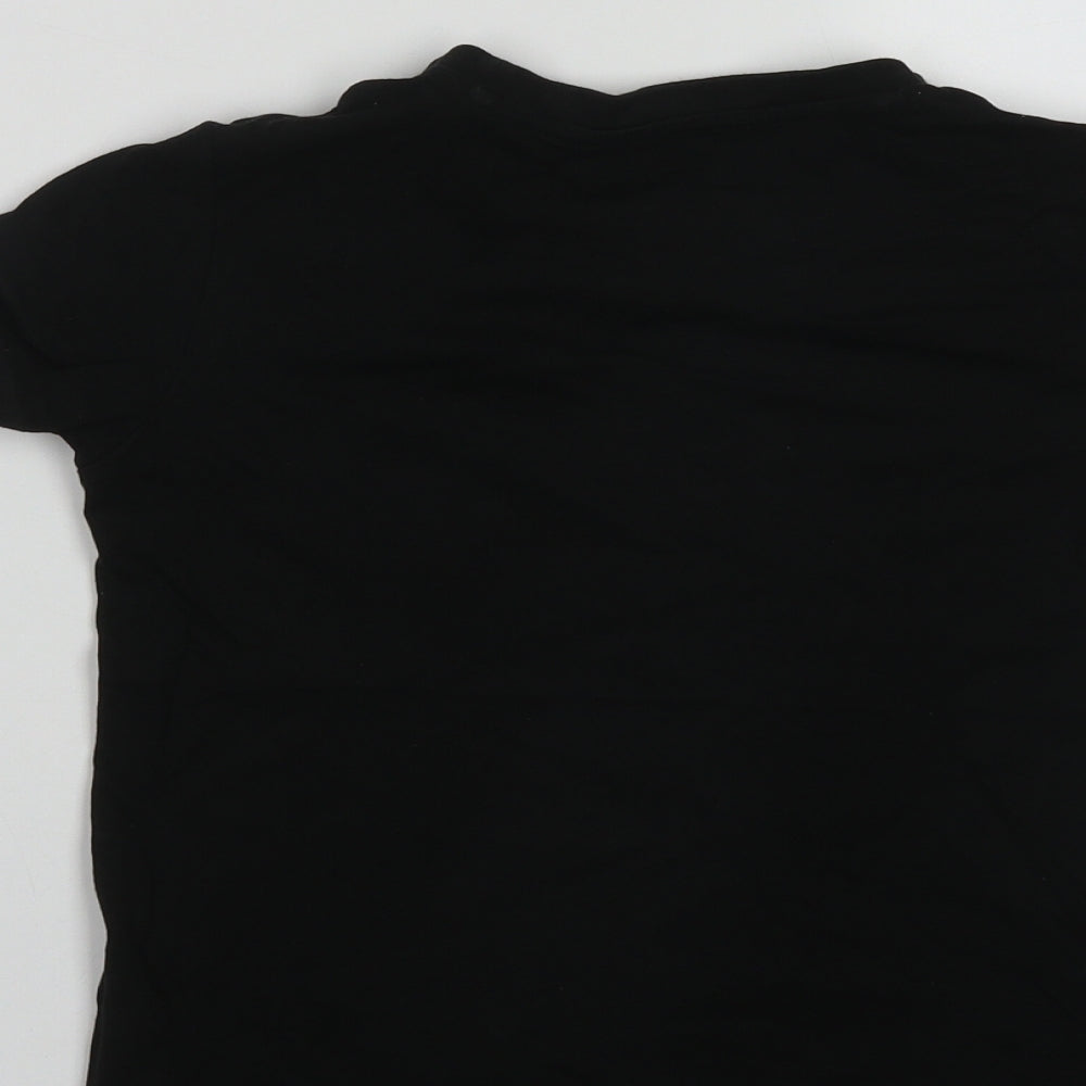 PUMA Boys Black  Cotton Basic T-Shirt Size 9-10 Years Round Neck