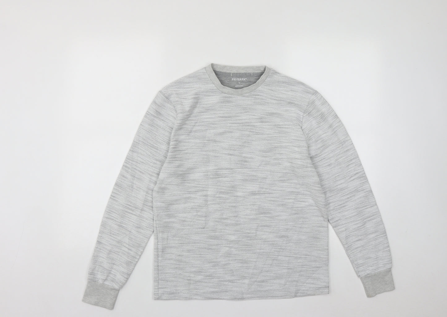 Primark Mens Grey  Cotton Pullover Sweatshirt Size S