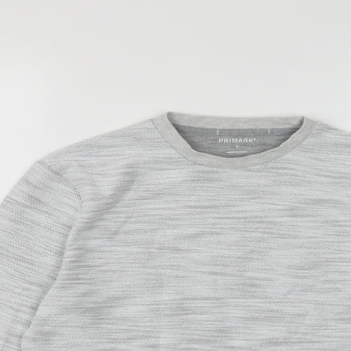 Primark Mens Grey  Cotton Pullover Sweatshirt Size S