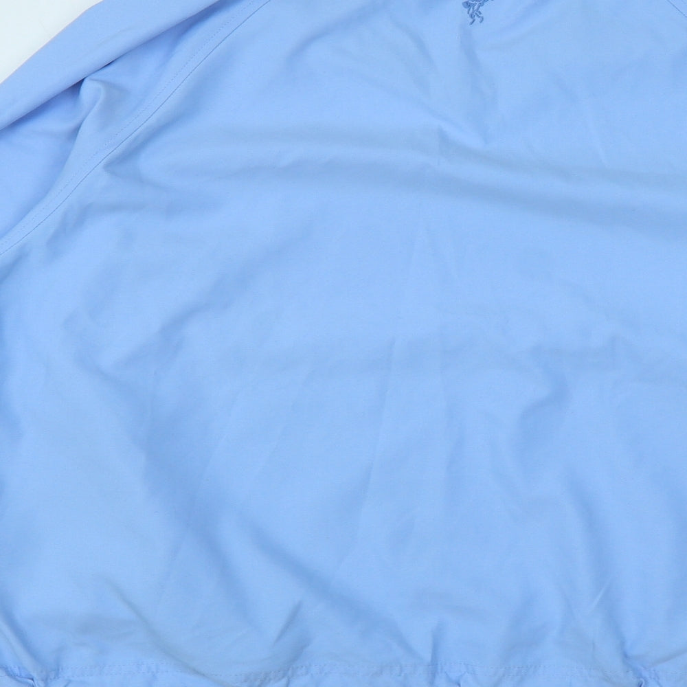 Ashworth Mens Blue  Polyester Pullover Casual Size L V-Neck Drawstring