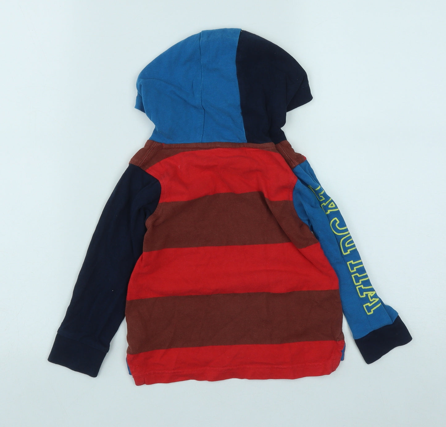 Marks and Spencer Boys Multicoloured  Cotton Pullover Hoodie Size 2-3 Years
