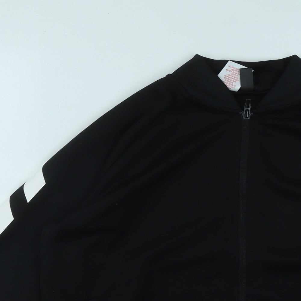 adidas Boys Black   Jacket  Size 13-14 Years  Zip