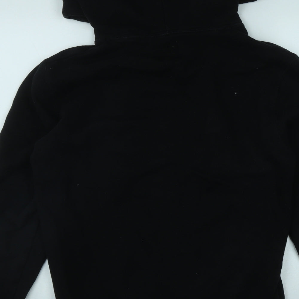 Jack Wills Mens Black  Cotton Pullover Hoodie Size XS