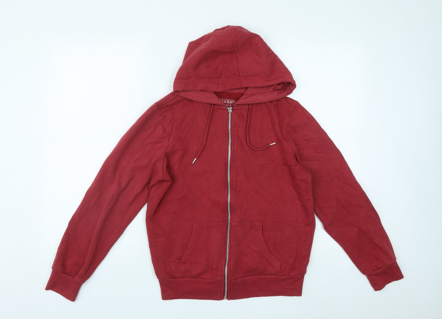 Primark Womens Red  Polyester Full Zip Hoodie Size 10  Zip