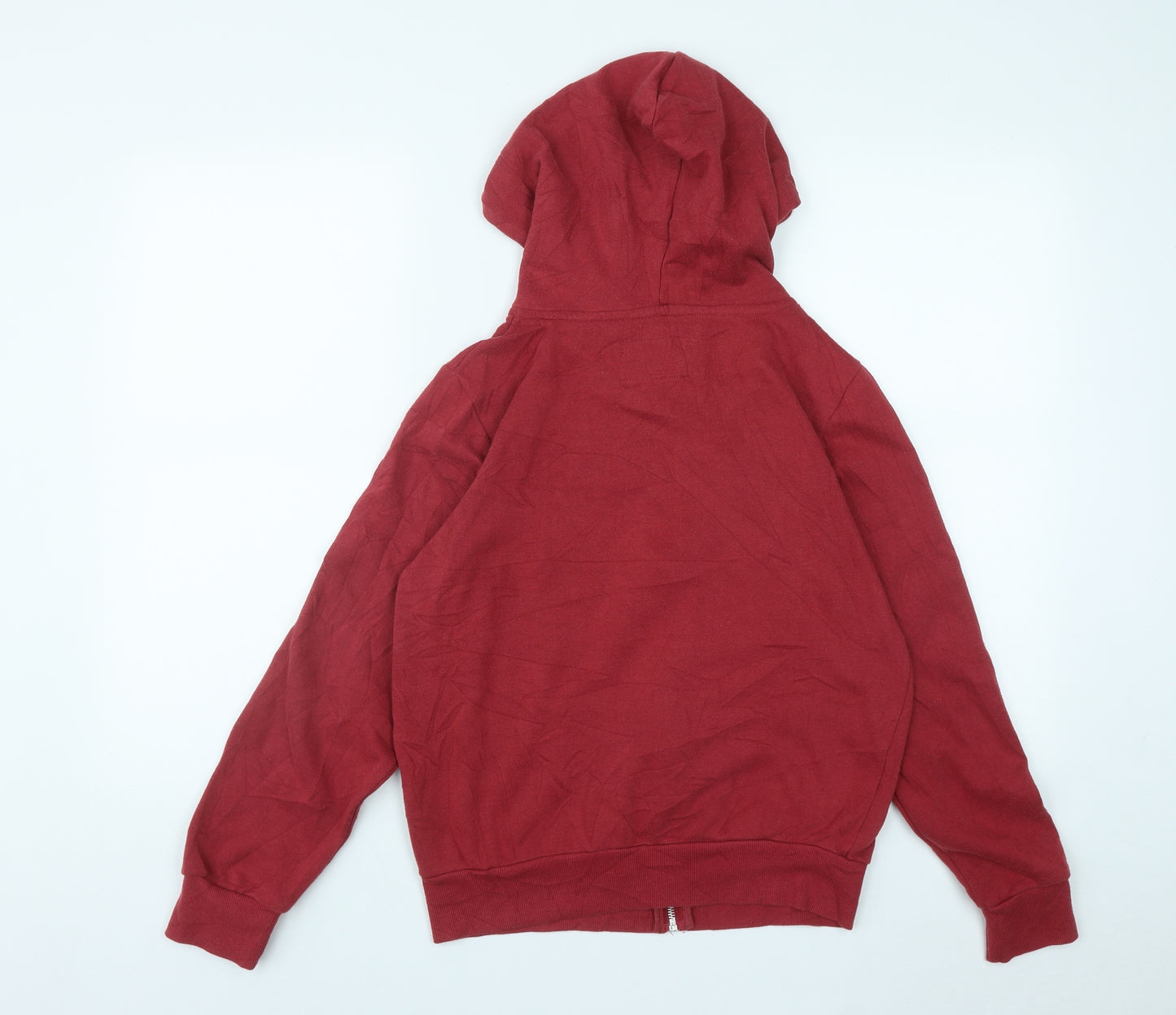 Primark Womens Red  Polyester Full Zip Hoodie Size 10  Zip