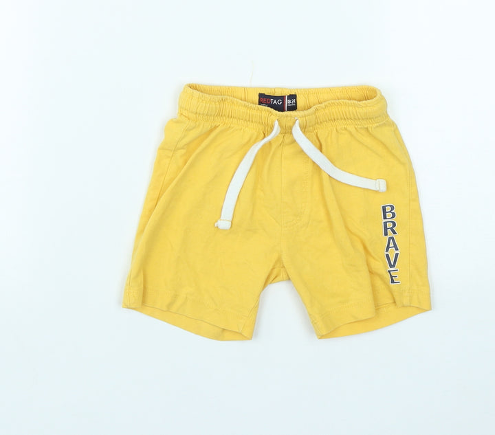 Redtag Baby Yellow Cotton Sweatpants Trousers Size 18-24 Months Drawstring
