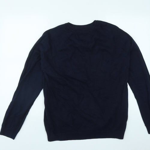 Holme & Co Womens Blue  Cotton Pullover Sweatshirt Size L
