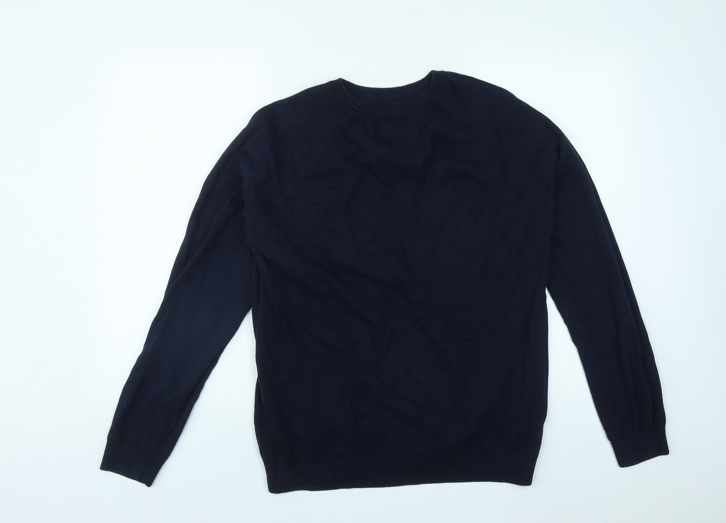 Holme & Co Womens Blue  Cotton Pullover Sweatshirt Size L