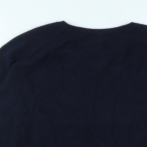 Holme & Co Womens Blue  Cotton Pullover Sweatshirt Size L