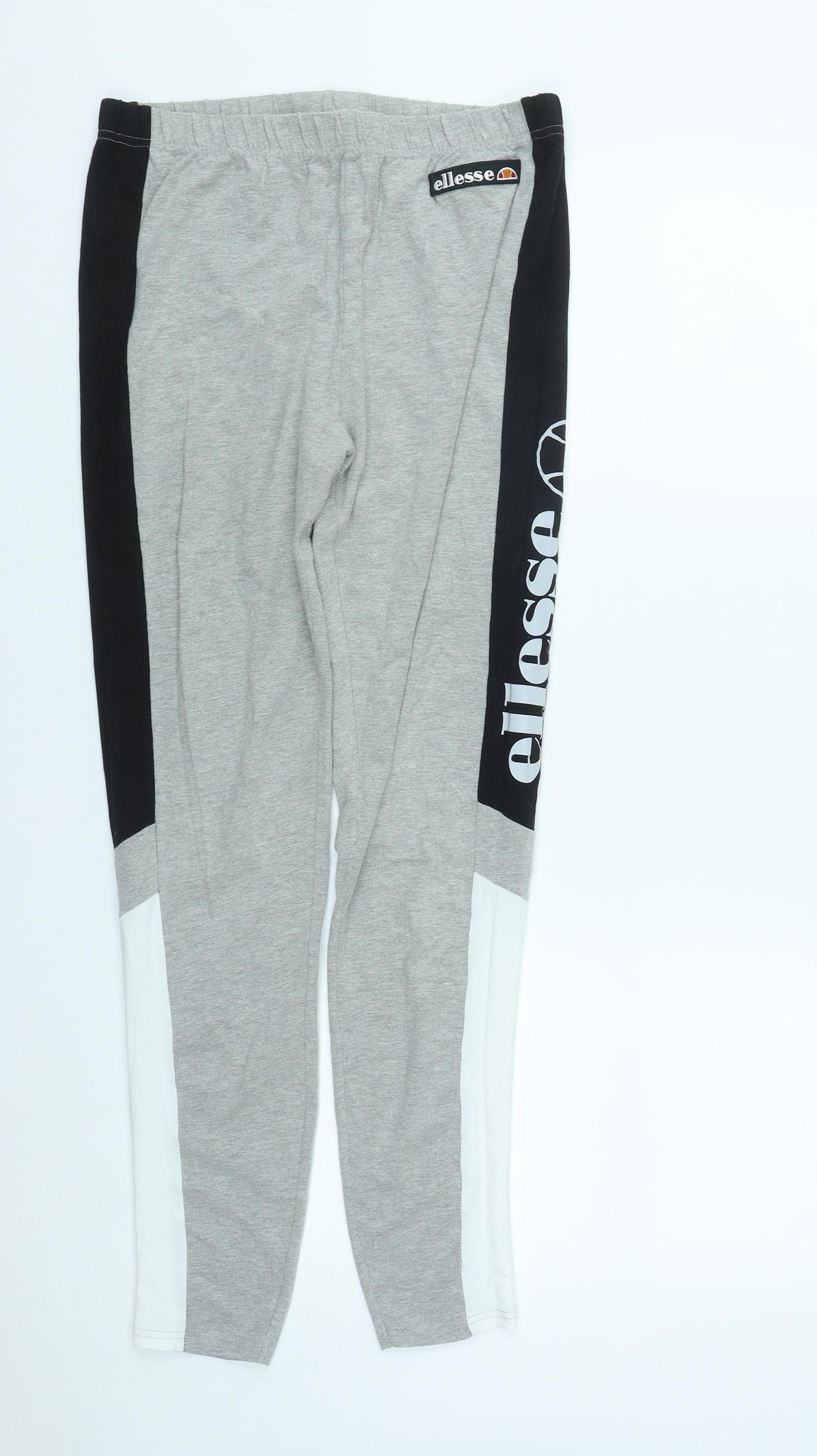 ellesse Womens Grey  Cotton Compression Leggings Size 12 L27 in Regular