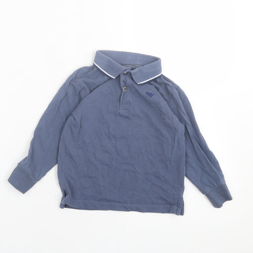 NEXT Boys Blue  Cotton Basic Polo Size 2-3 Years Collared Button