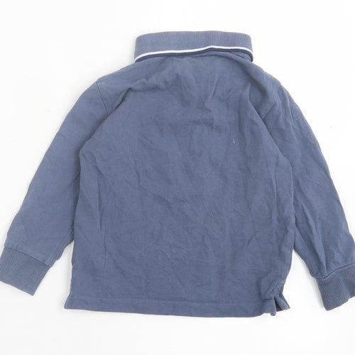NEXT Boys Blue  Cotton Basic Polo Size 2-3 Years Collared Button