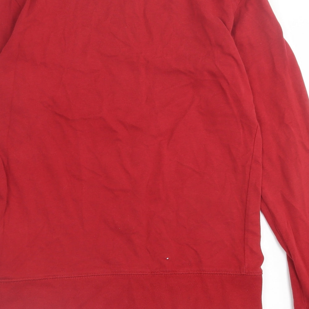 H&M Boys Red Crew Neck  Cotton Pullover Jumper Size 14 Years  Pullover