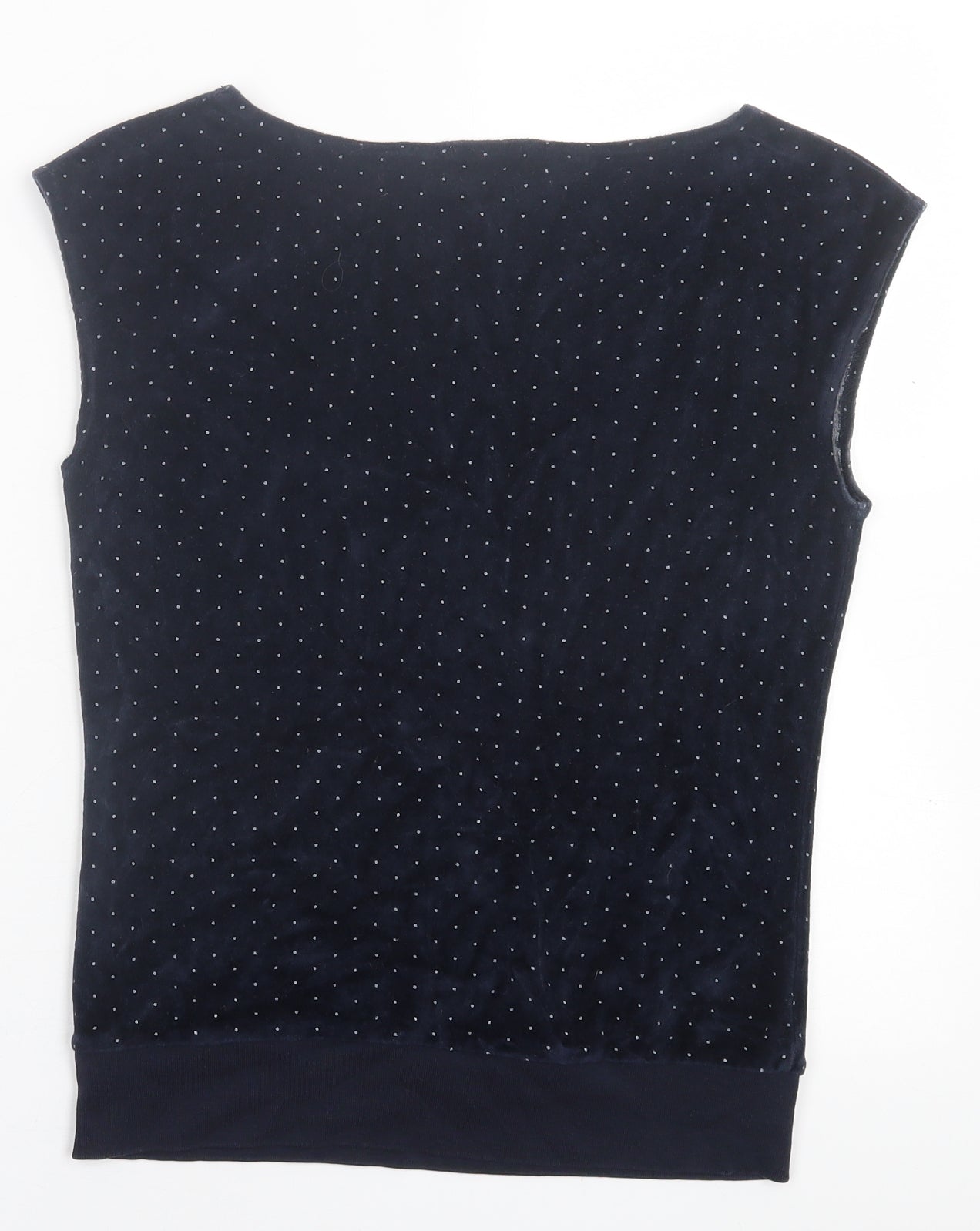Moto Womens Blue  Cotton Basic Tank Size 10 Boat Neck