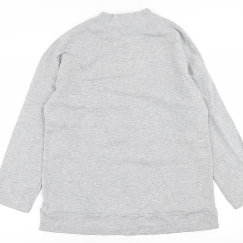 TU Womens Grey Crew Neck  Cotton Pullover Jumper Size 12