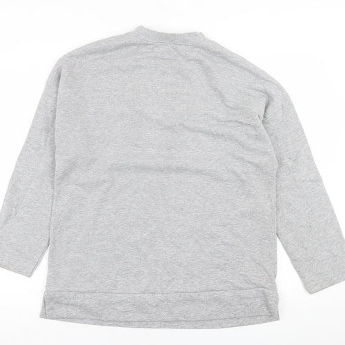 TU Womens Grey Crew Neck  Cotton Pullover Jumper Size 12