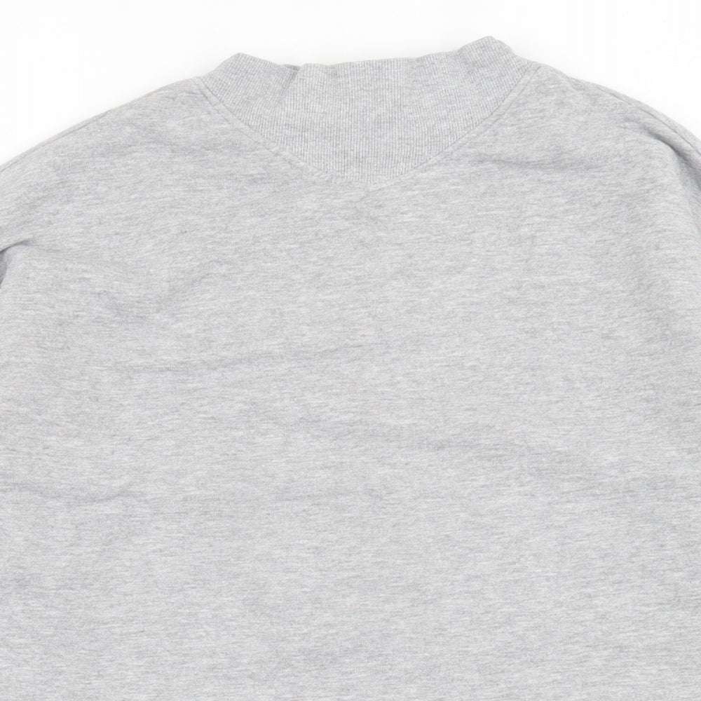 TU Womens Grey Crew Neck  Cotton Pullover Jumper Size 12
