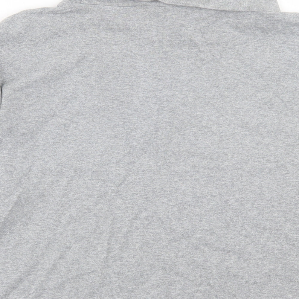 emrec Womens Grey Roll Neck  Cotton Pullover Jumper Size 20