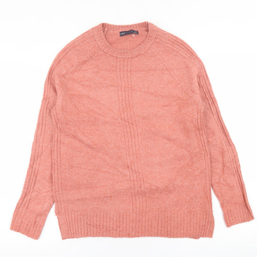 Marks and Spencer Womens Pink Crew Neck  Acrylic Pullover Jumper Size XS