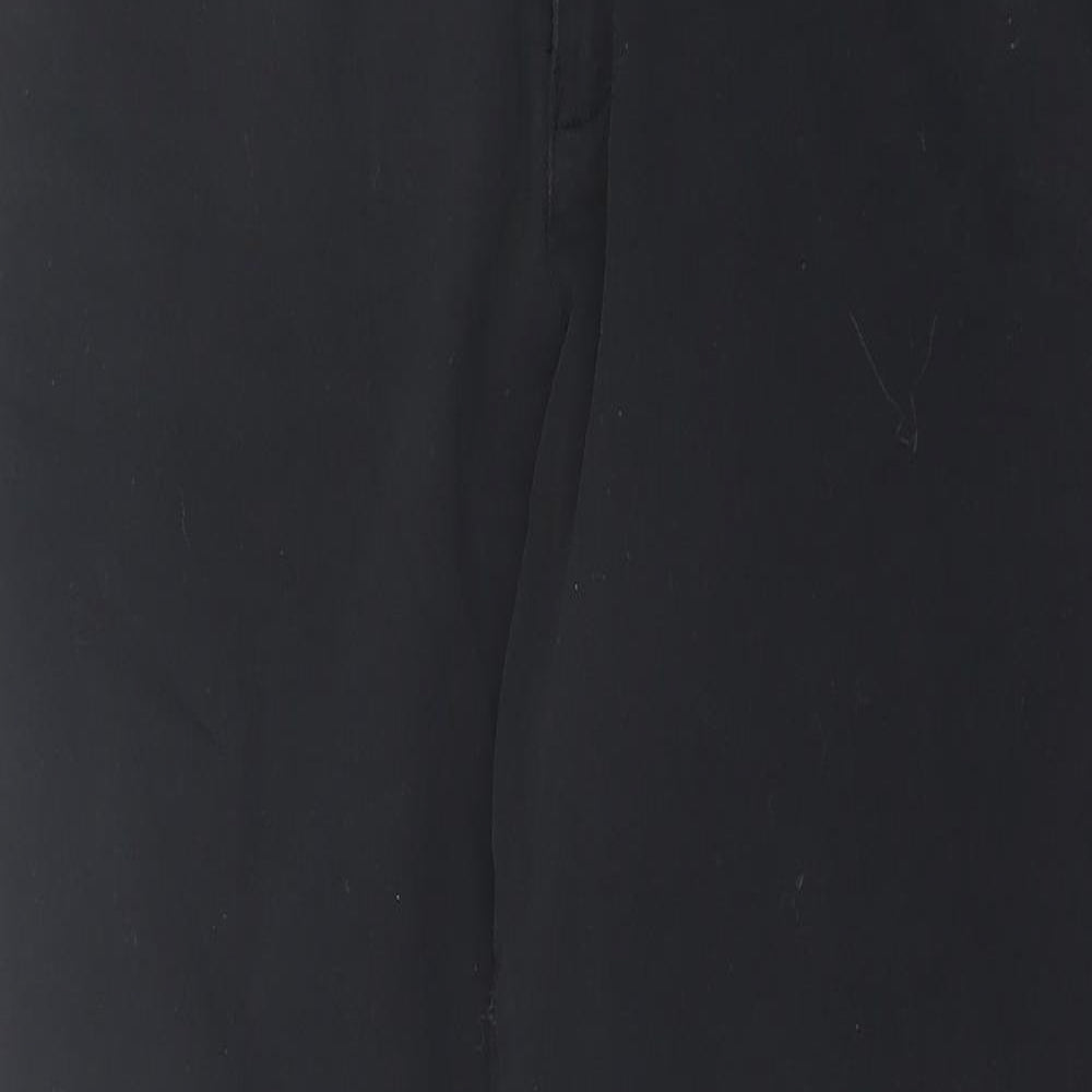 Boohoo Mens Black  Cotton Chino Trousers Size 36 in L30 in Regular Button