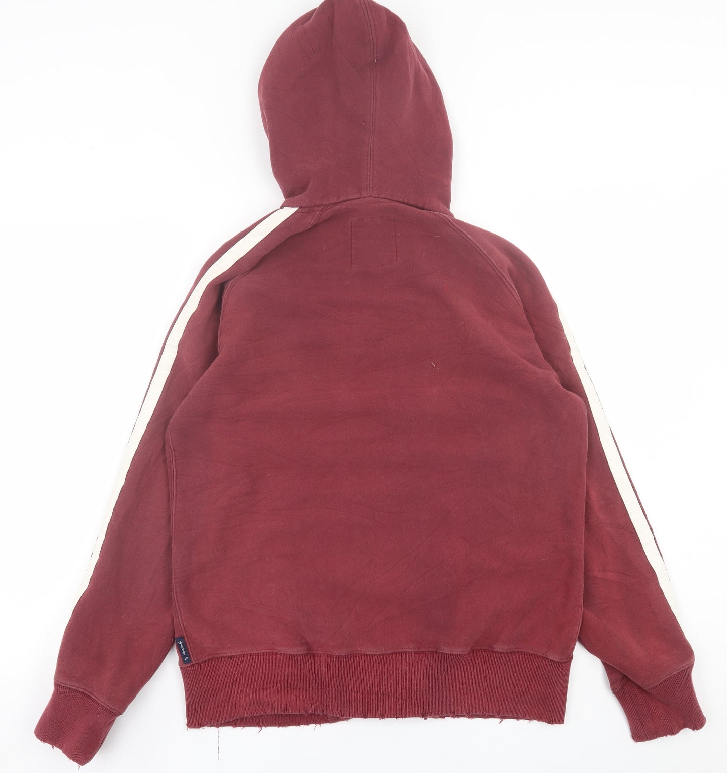 Armani Jeans Mens Red  Cotton Full Zip Hoodie Size XL