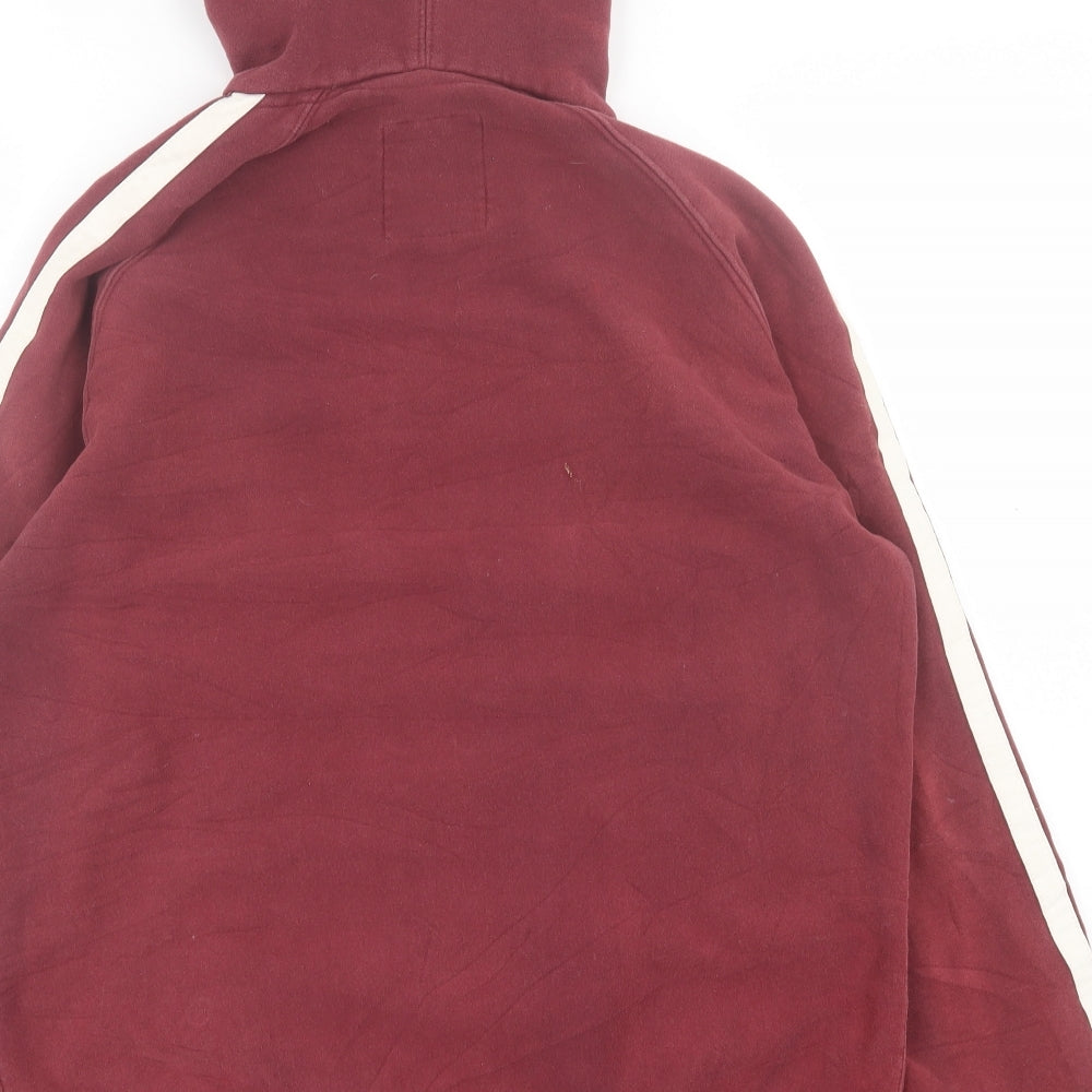 Armani Jeans Mens Red  Cotton Full Zip Hoodie Size XL