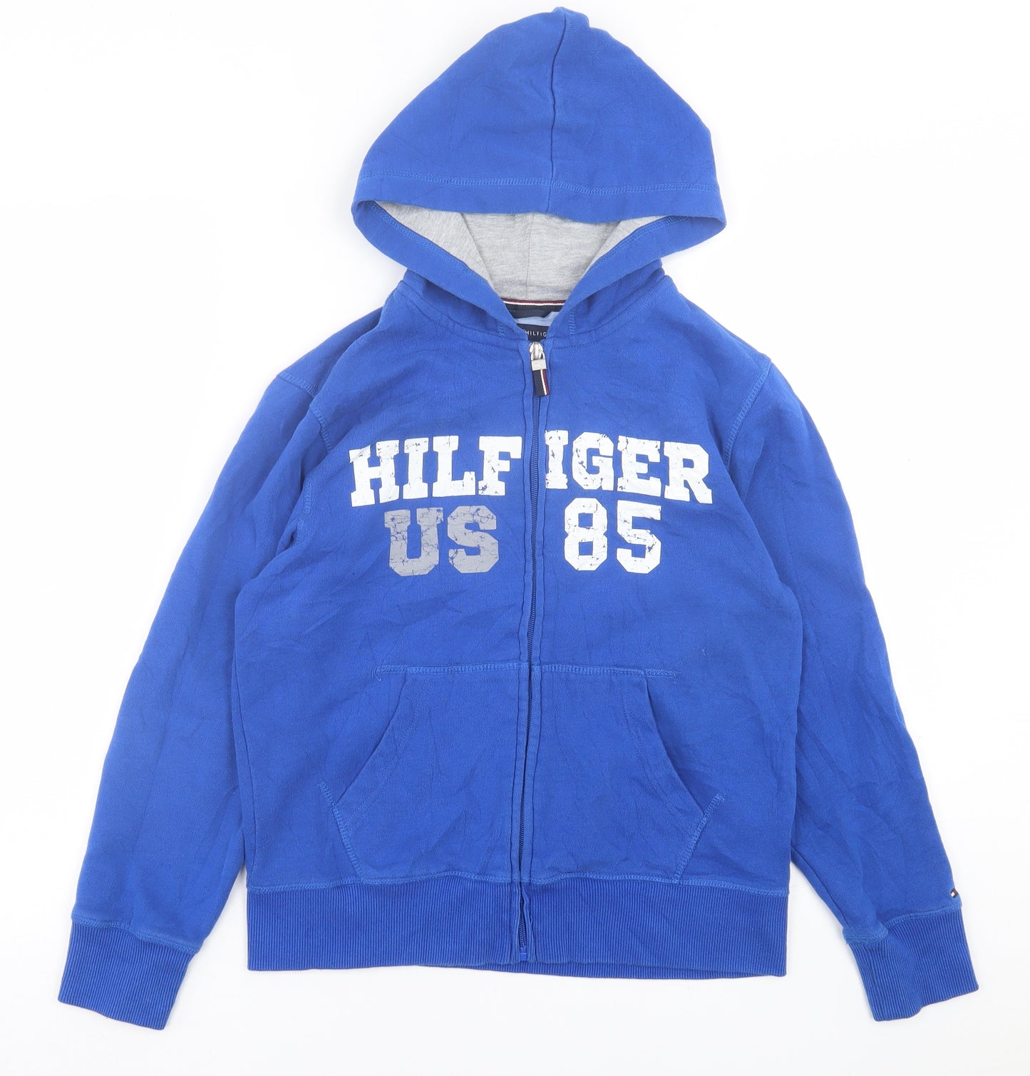 Tommy Hilfiger Womens Blue  Cotton Full Zip Hoodie Size M  Zip