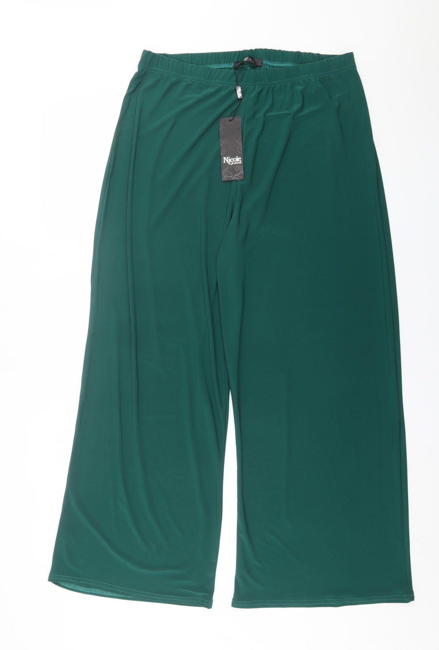 Nicole Collection Womens Green Paisley Polyester Trousers  Size L L27 in Regular