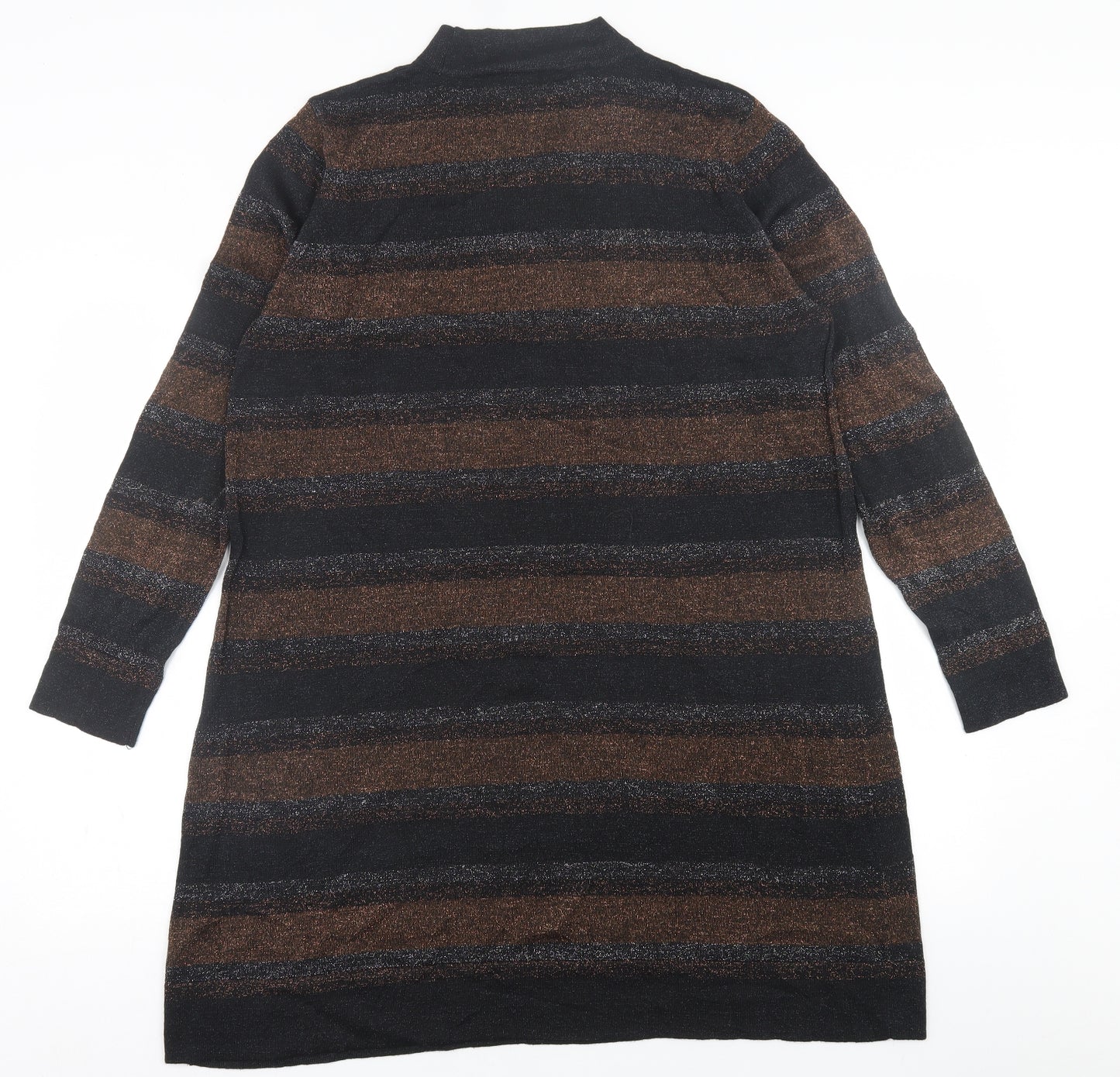 Papaya Womens Multicoloured Striped Viscose A-Line  Size 18  Crew Neck Pullover