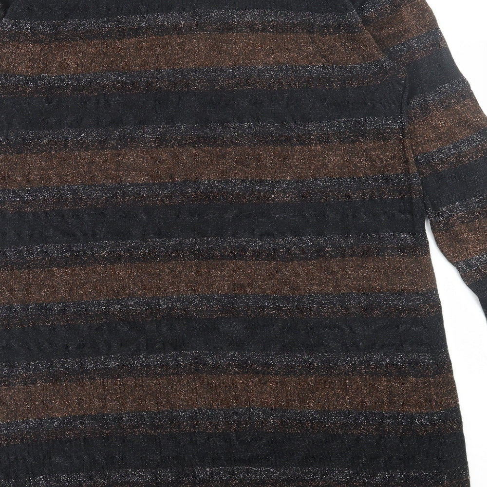 Papaya Womens Multicoloured Striped Viscose A-Line  Size 18  Crew Neck Pullover