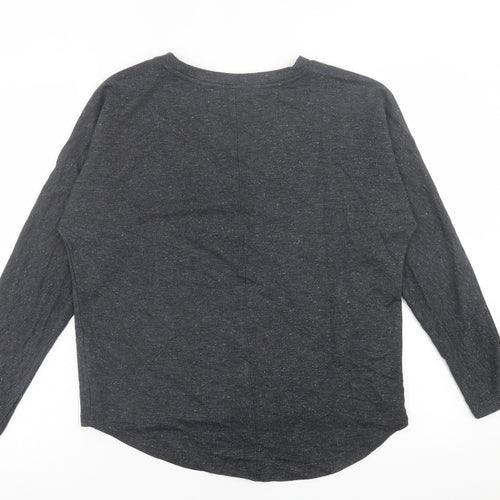 Cynthia Rowley Womens Grey  Viscose Basic T-Shirt Size S Crew Neck