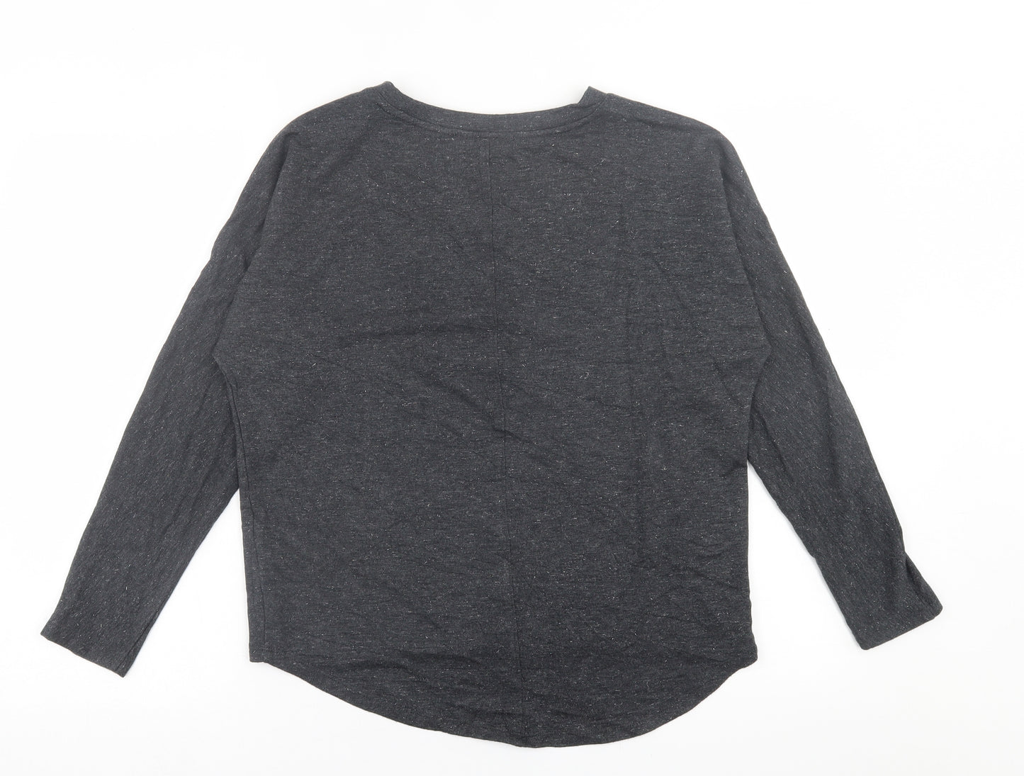 Cynthia Rowley Womens Grey  Viscose Basic T-Shirt Size S Crew Neck