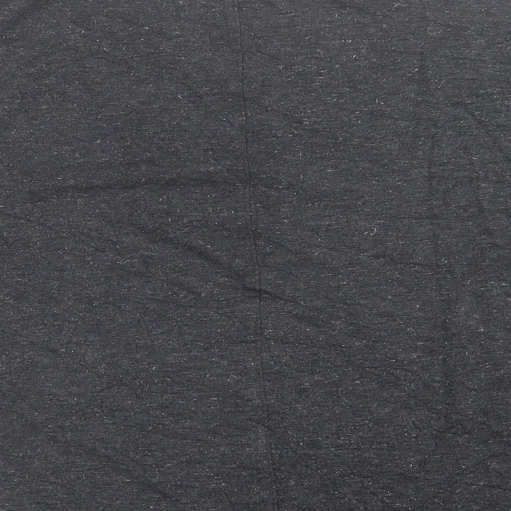 Cynthia Rowley Womens Grey  Viscose Basic T-Shirt Size S Crew Neck