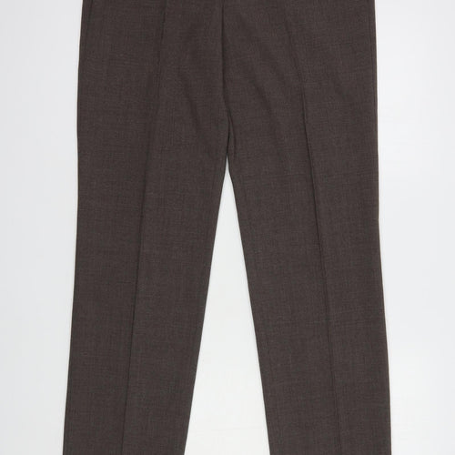 Gerry Weber Womens Brown  Polyester Dress Pants Trousers Size 14 L34 in Regular Button