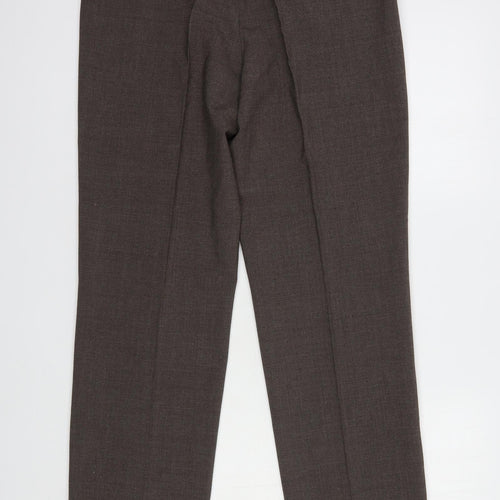Gerry Weber Womens Brown  Polyester Dress Pants Trousers Size 14 L34 in Regular Button