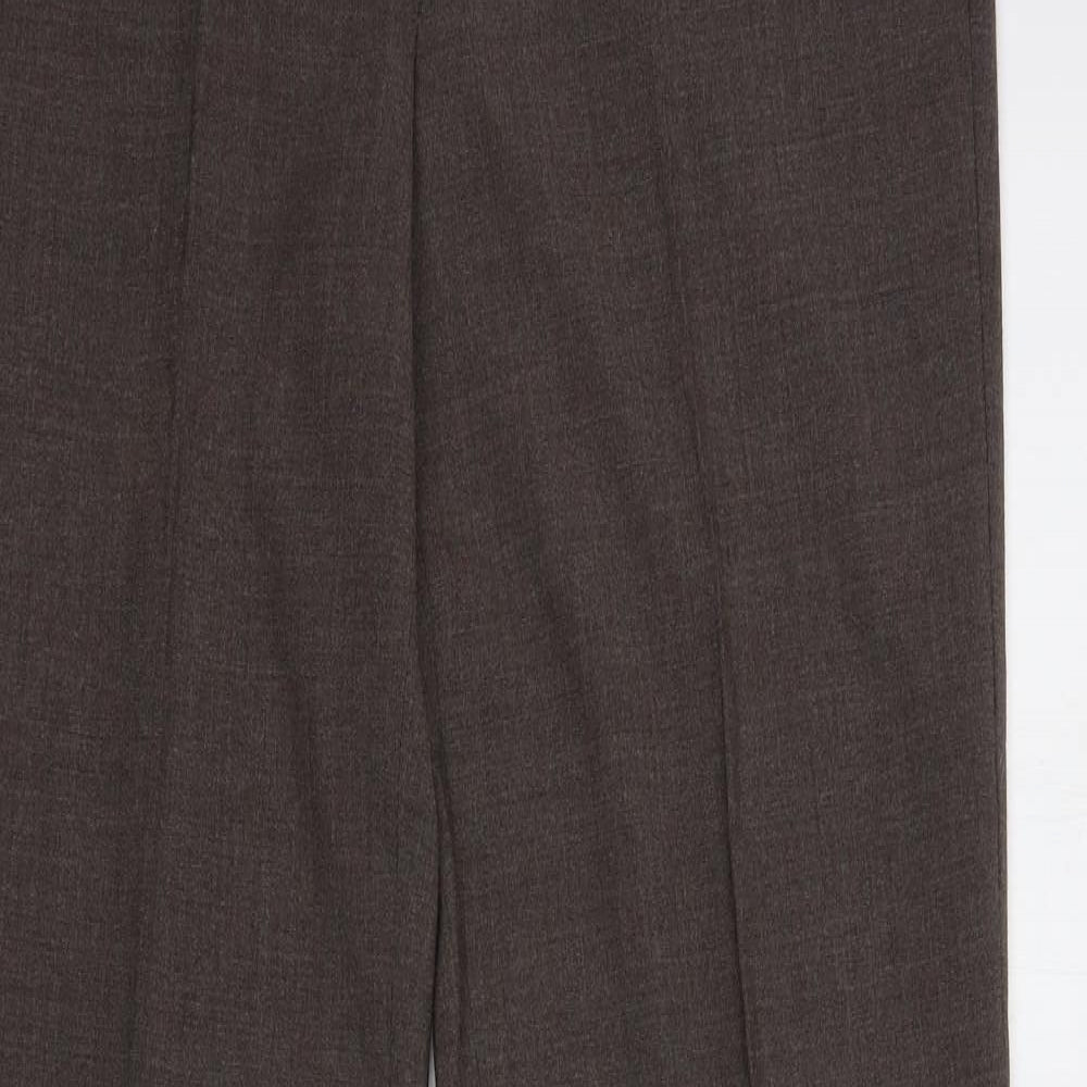 Gerry Weber Womens Brown  Polyester Dress Pants Trousers Size 14 L34 in Regular Button