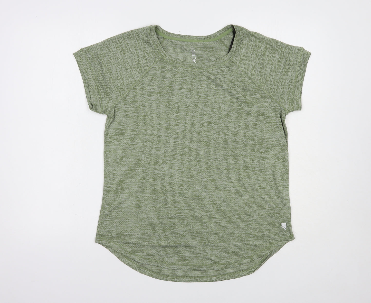 George Womens Green  Polyester Pullover T-Shirt Size M Crew Neck Pullover