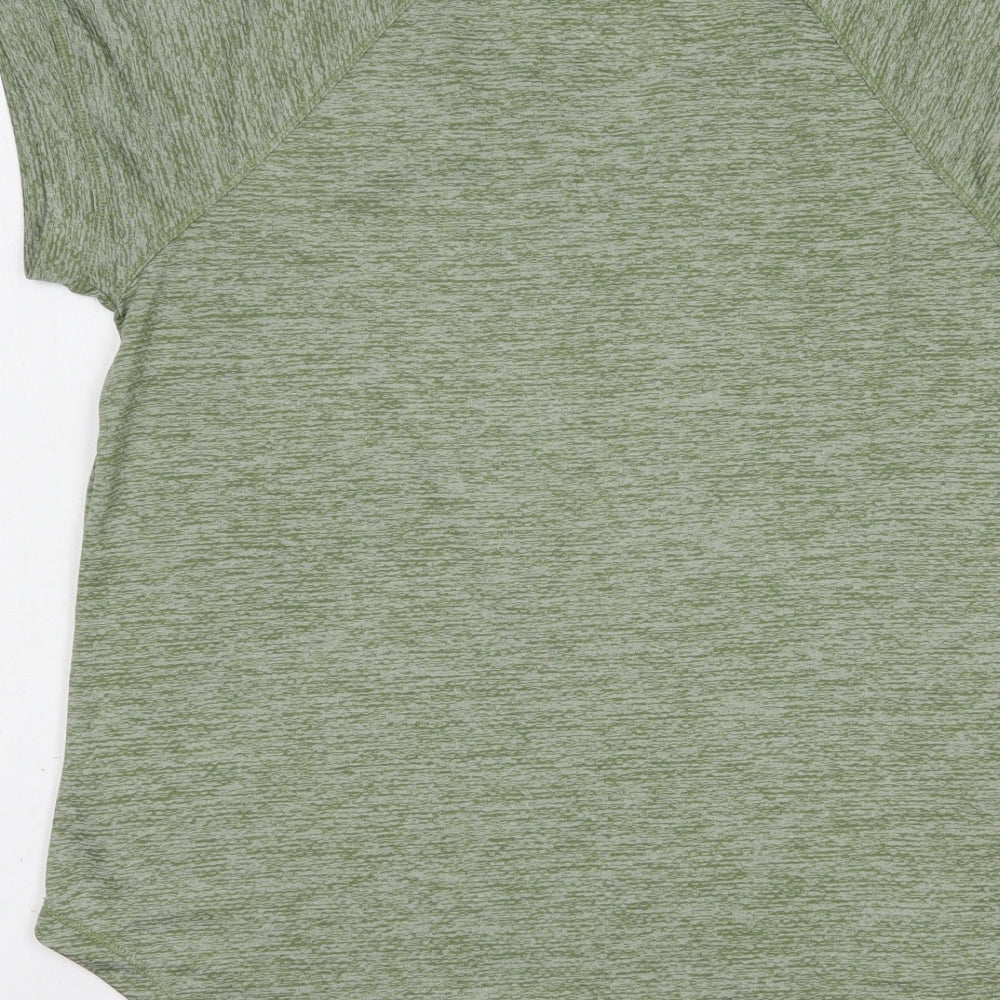 George Womens Green  Polyester Pullover T-Shirt Size M Crew Neck Pullover