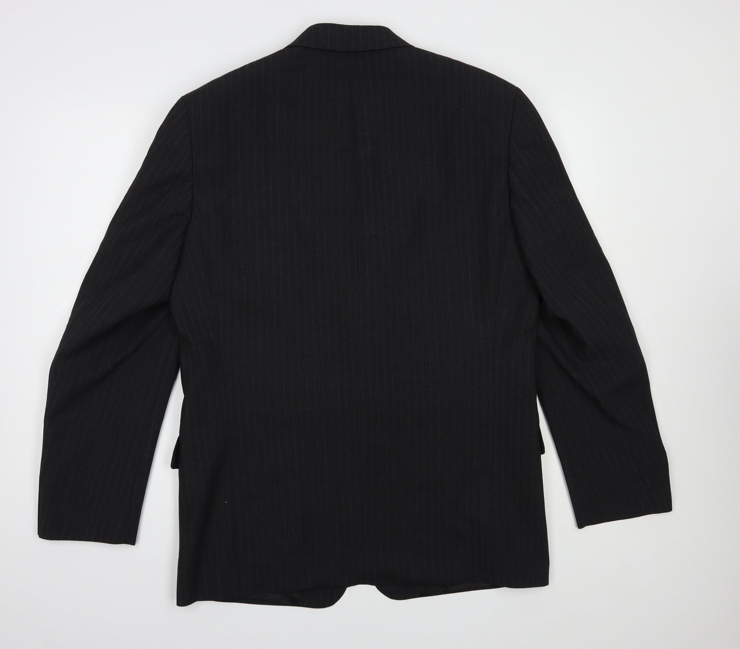 Ciro Citterio Mens Black Striped  Jacket Blazer Size 38  Button