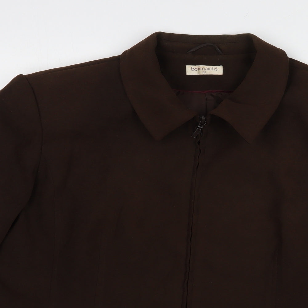 Bonmarché Womens Brown   Jacket  Size 20  Zip