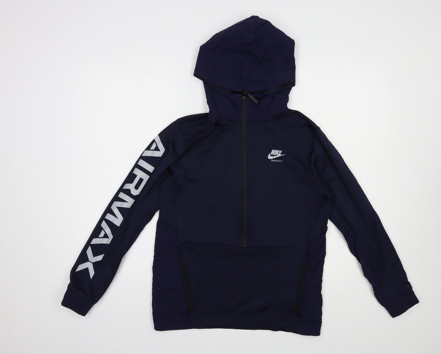Nike Boys Blue  Cotton Pullover Hoodie Size 13-14 Years  Zip