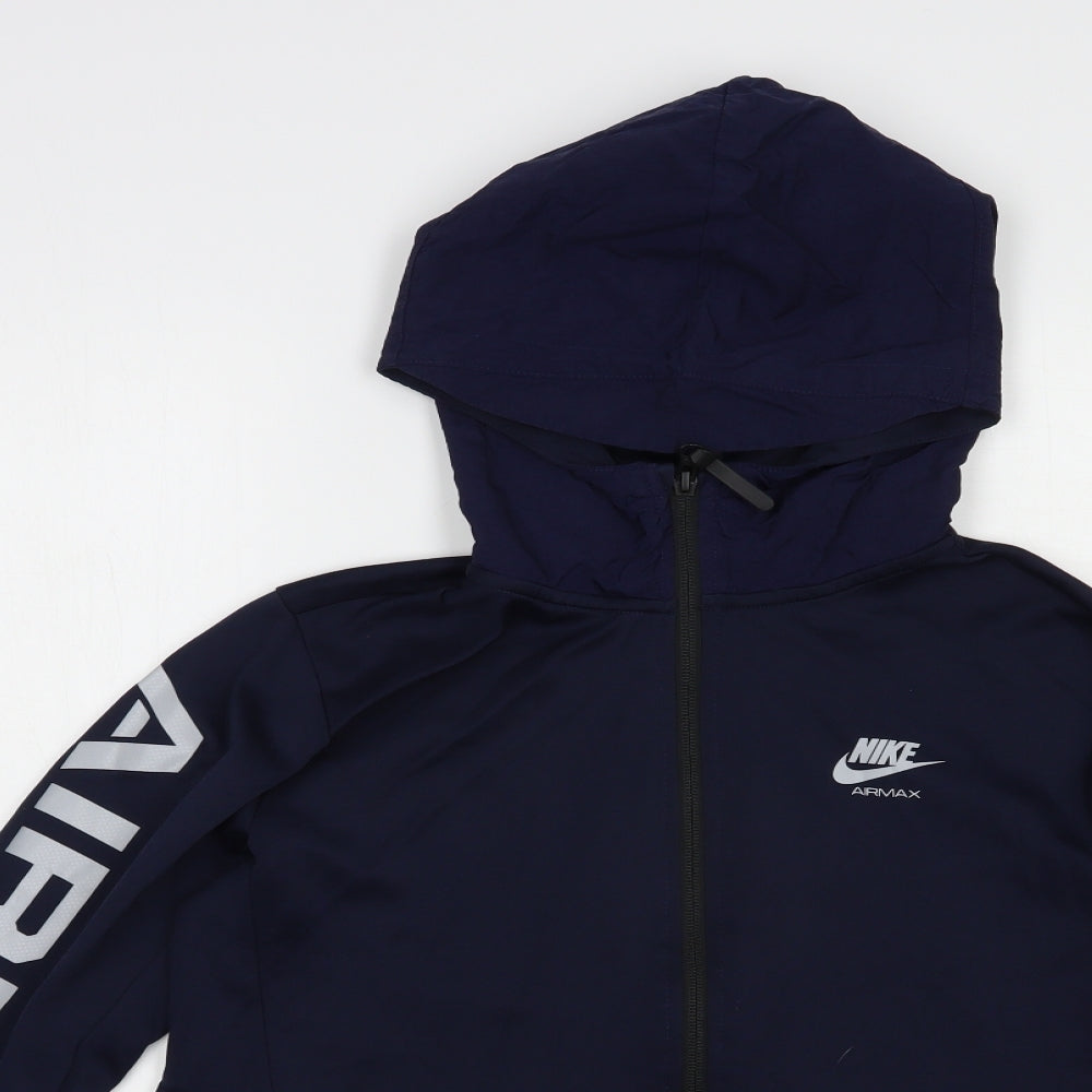 Nike Boys Blue  Cotton Pullover Hoodie Size 13-14 Years  Zip