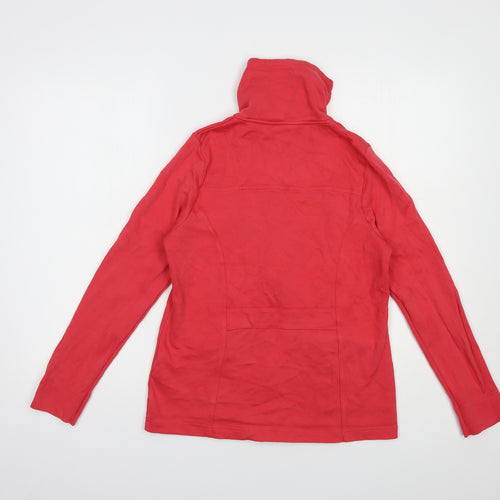 DASH Womens Red  Cotton Full Zip Sweatshirt Size 12  Zip