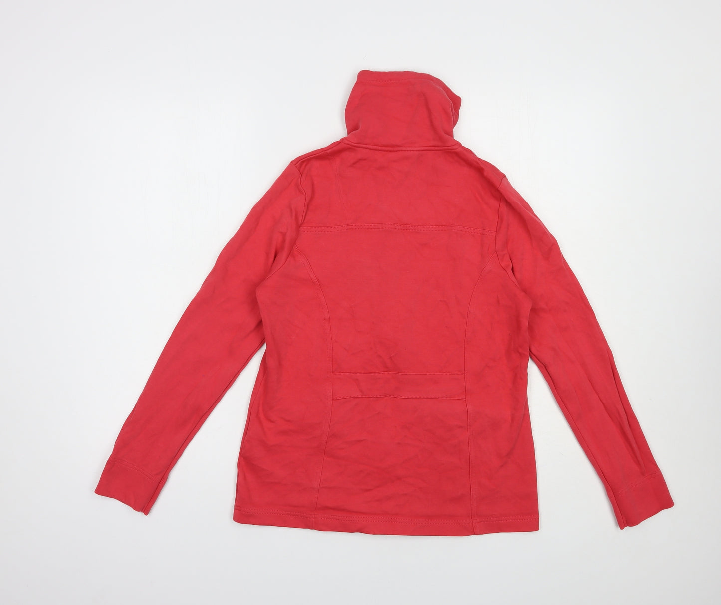 DASH Womens Red  Cotton Full Zip Sweatshirt Size 12  Zip