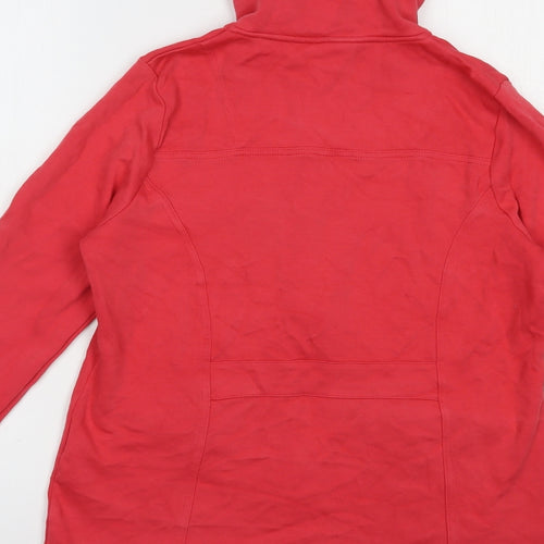 DASH Womens Red  Cotton Full Zip Sweatshirt Size 12  Zip