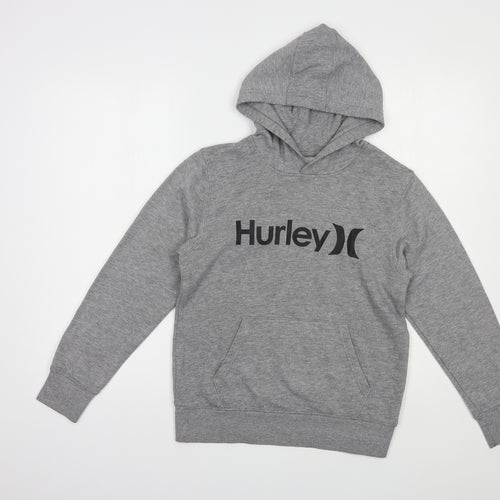 Hurley Womens Grey  Cotton Pullover Hoodie Size M  Pullover