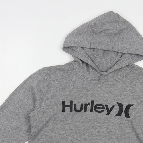 Hurley Womens Grey  Cotton Pullover Hoodie Size M  Pullover